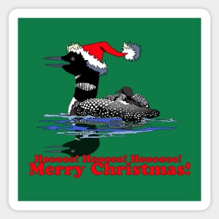 Merry Christmas Loon Sticker